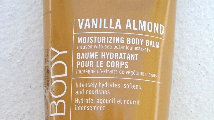 H20 plus Vanilla Almond Moisturizing Body Balm Label