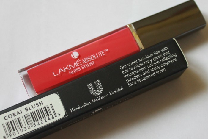 Lakme Absolute Coral Blush Gloss Stylist product description