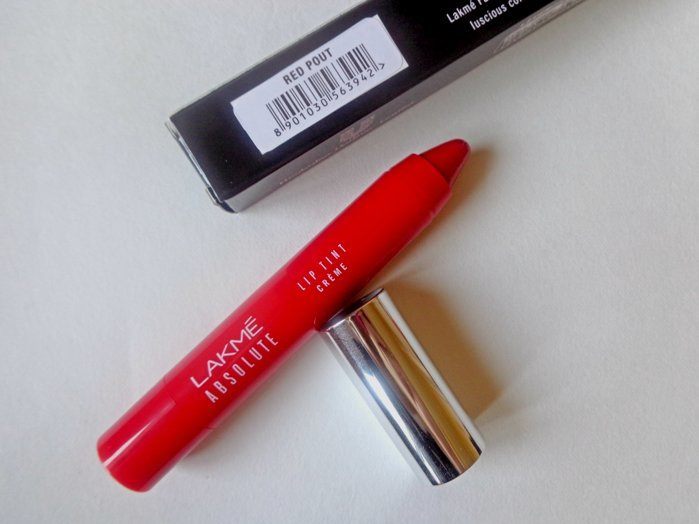 Lakme Absolute Red Pout Lip Tint Creme Review4