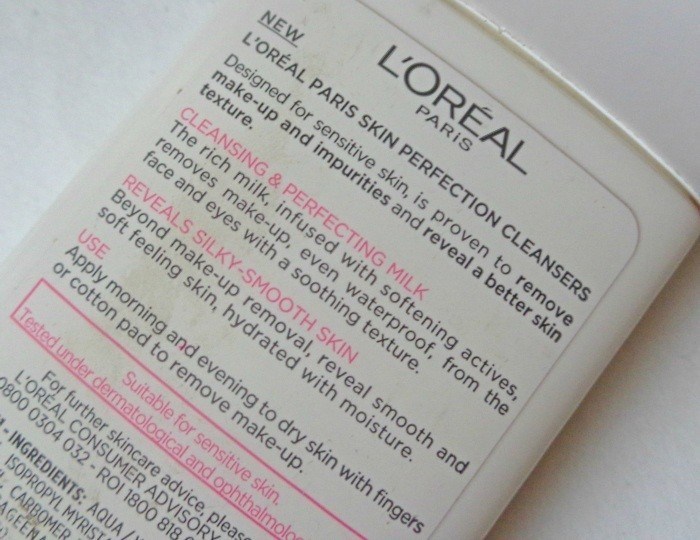 L’Oreal Paris Skin Perfection Cleansing and Perfecting Milk description
