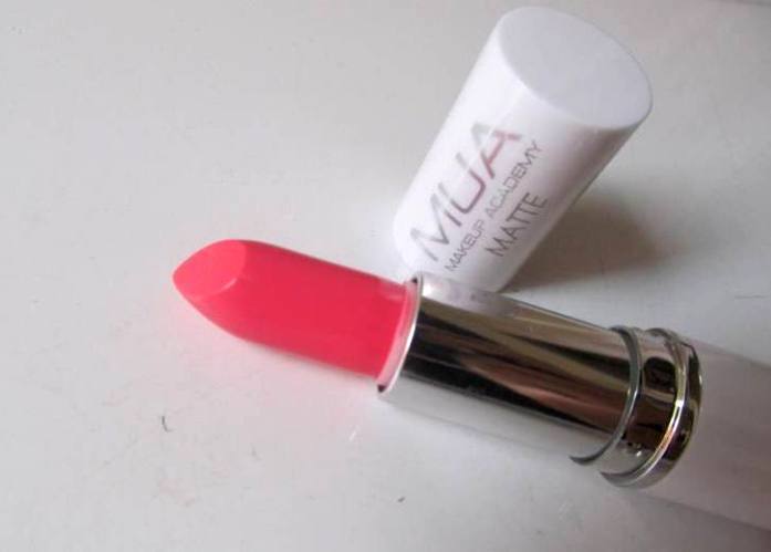 MUA Pouty Pink Matte Lipstick Review2