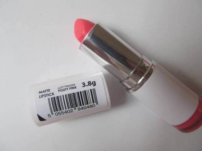 MUA Pouty Pink Matte Lipstick Review4