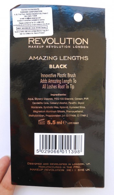 Makeup Revolution London Black Amazing Lengths Mascara 3