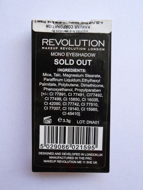 Makeup Revolution London Sold Out Mono Eyeshadow