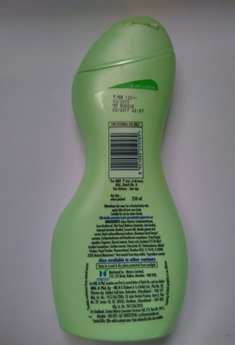 Parachute Advansed Coconut Milk Refresh Body Lotion Review1