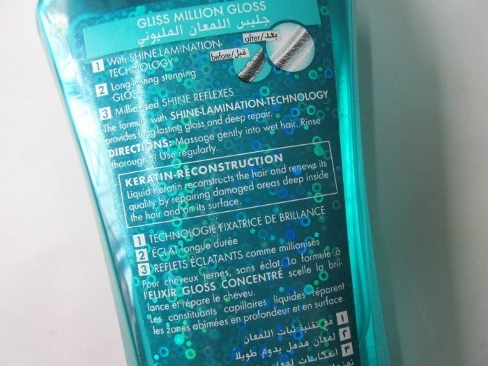 Schwarzkopf Gliss Hair Repair Million Gloss Shampoo Review4