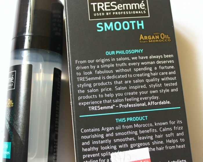 TRESemme Smooth Argan Oil Serum description