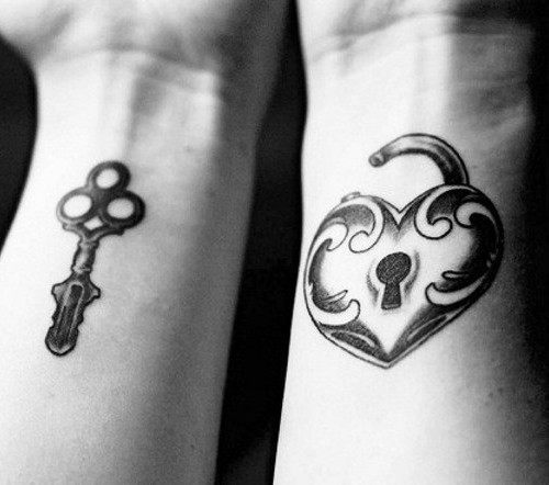 10 Awesome Couple Tattoo Ideas for Love Birds!lock