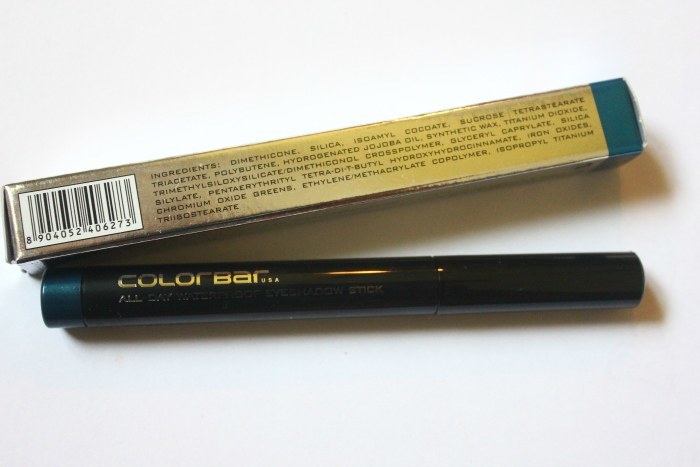 Colorbar Moss All Day Waterproof Eyeshadow Stick Review ingredients