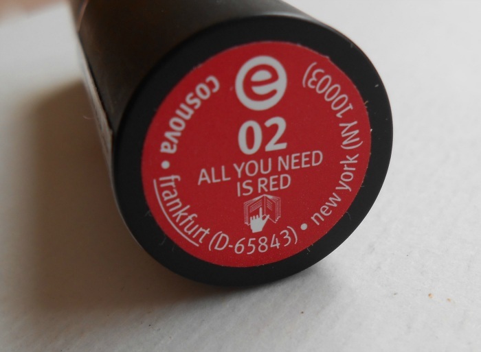 Essence 02 All You Need Is Red Longlasting Lipstick Review name