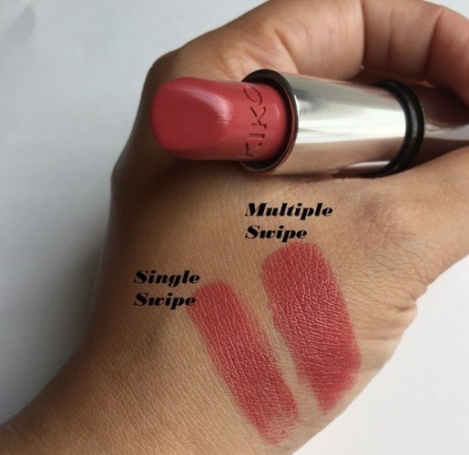 KIKO Luscious Cream Lipstick #504 Raspberry Review, Swatches, FOTD5
