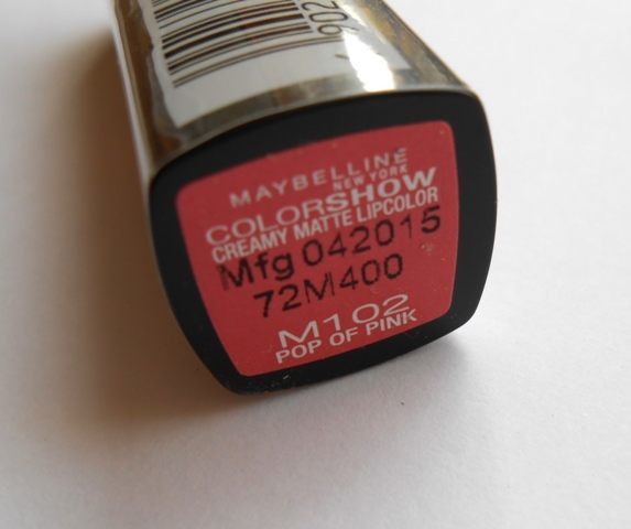 Maybelline Color Show Pop Of Pink Creamy Matte Lip Color Reviewshade