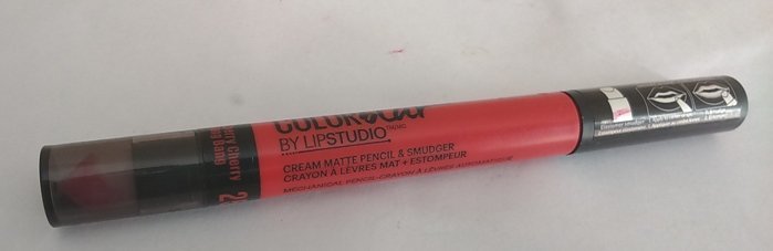Maybelline Lip Studio Cherry Cherry Bang Bang Color Blur Cream Matte Pencil and Smudger Review4