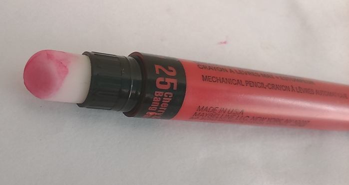 Maybelline Lip Studio Cherry Cherry Bang Bang Color Blur Cream Matte Pencil and Smudger Review5