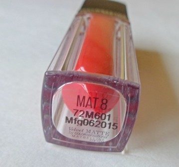 Maybelline colorsensational velvet matte mat 8 review_shade