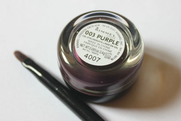 Rimmel Scandaleyes Waterproof Gel Eyeliner 003 Purple Review name