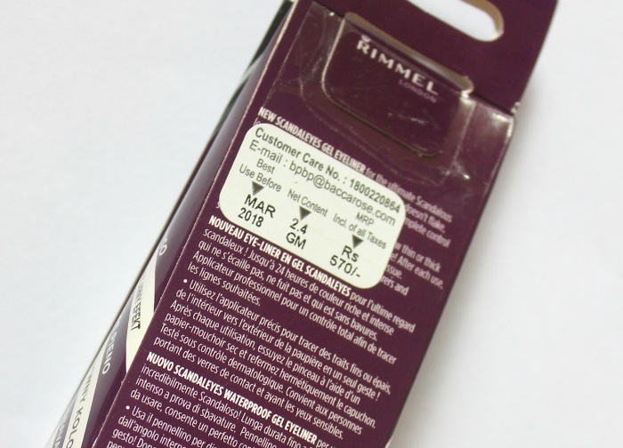 Rimmel Scandaleyes Waterproof Gel Eyeliner 003 Purple Review price