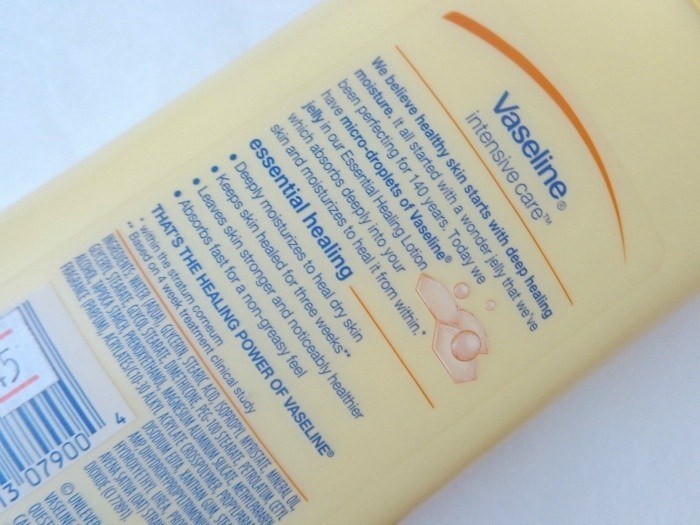 Vaseline Intensive Care Essential Healing Non-Greasy Lotion Review details