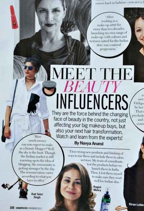 Proud Moment! Rati gets Featured in Cosmo as one of the Biggest Beauty Influencers in the Country!