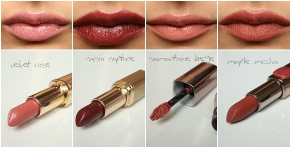 Loreal color riche lipstick brown photos, swatches
