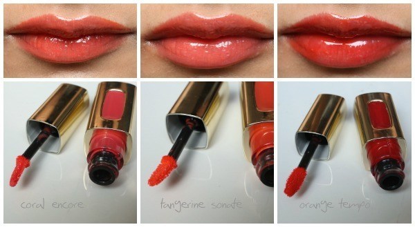 loreal color riche lipstick orange photos, swacthes