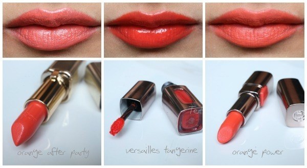 loreal color riche lipstick orange swatches