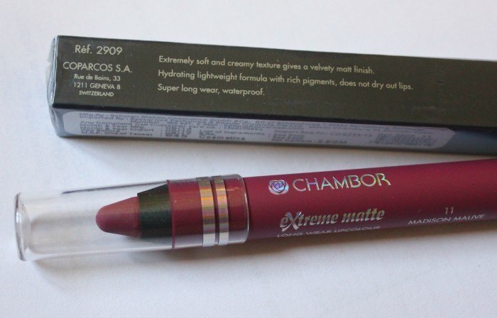 Chambor Xtreme Matte Long Lasting Lipcolour #11 Madison Mauve Review details