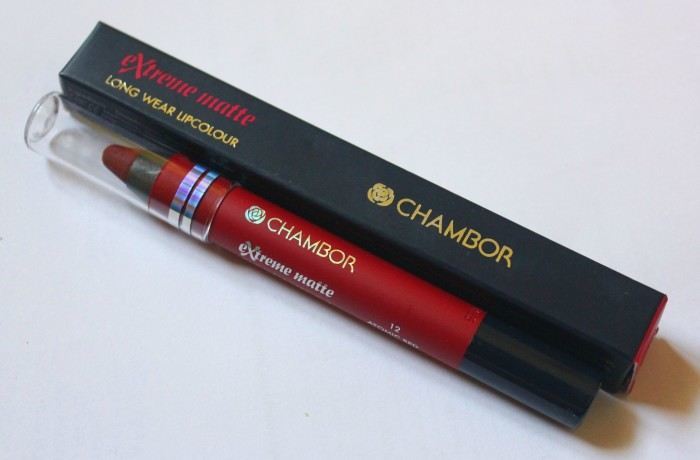 Chambor Xtreme Matte Long Lasting Lipcolour #12 Atomic Red Review