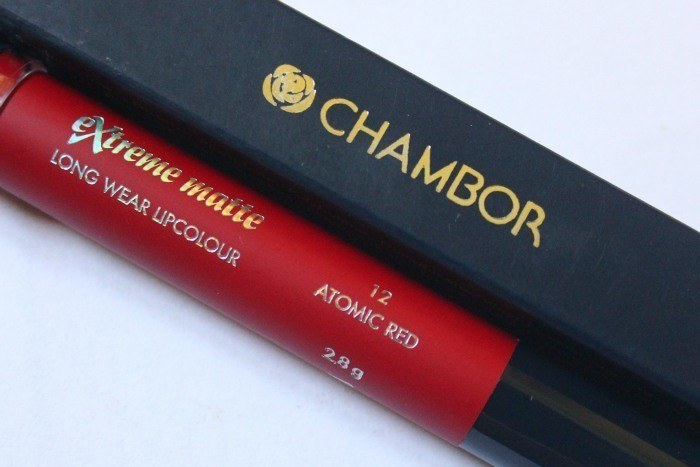Chambor Xtreme Matte Long Lasting Lipcolour #12 Atomic Red Review name