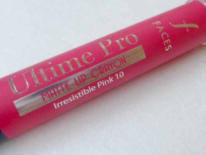 Faces Ultime Pro 10 Irresistible Pink Matte Lip Crayon Review name