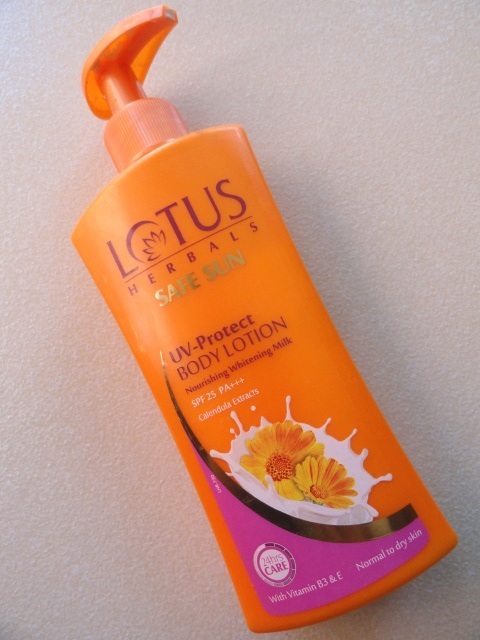 Lotus Herbals Safe Sun UV-Protect Body Lotion SPF 25 PA +++ Review
