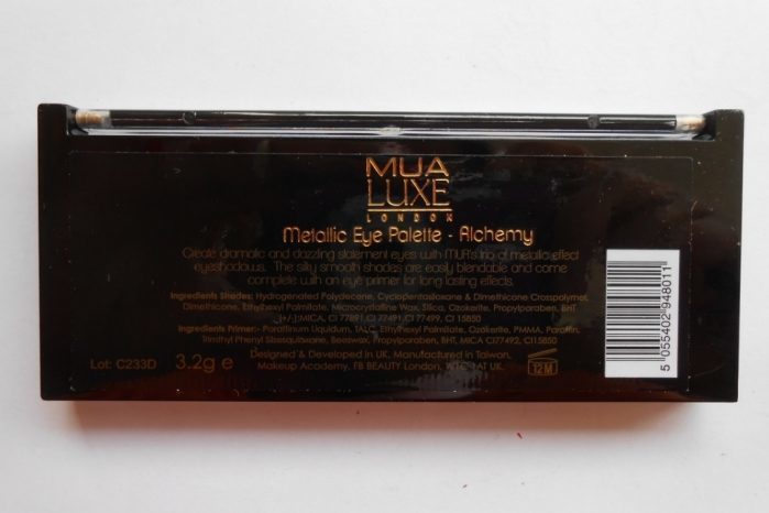 MUA Luxe Metallic Palette - Alchemy Review4