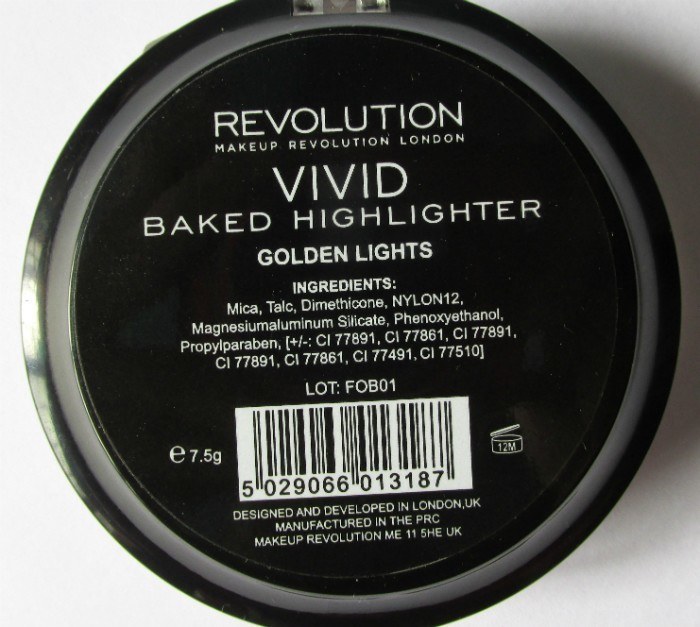 Makeup Revolution Golden Lights Vivid Baked Highlighter Review1