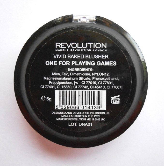 Makeup Revolution One For Playing Games Vivid Baked Blusher Review1