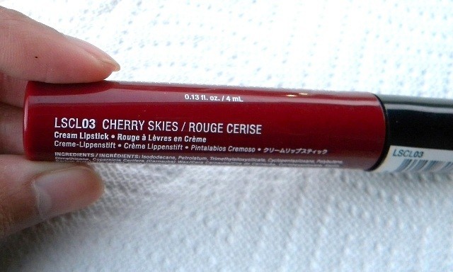 NYX Liquid Suede Cream Lipstick in Cherry Skies Review-shadename