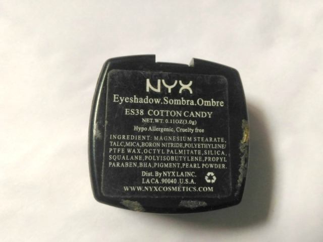 NYX eyeshadow details