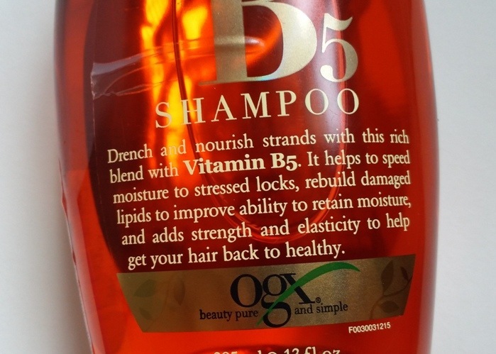 OGX Moisture + Vitamin B5 Shampoo Review1