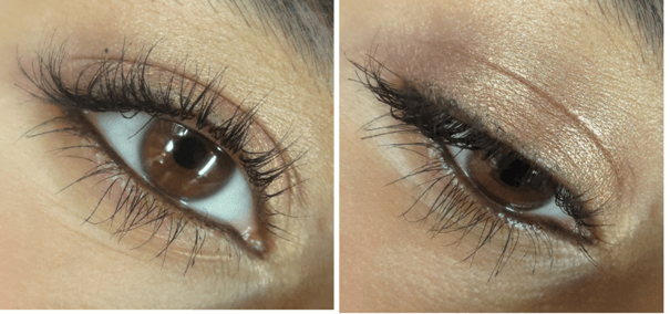 Rose gold eye makeup