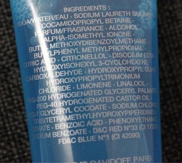 Shower gel ingredients