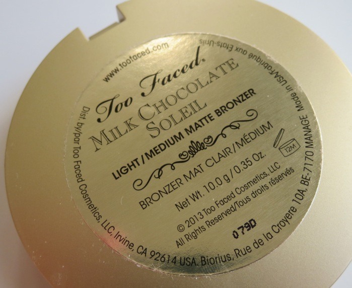 Too Faced Milk Chocolate Soleil Bronzer Review3