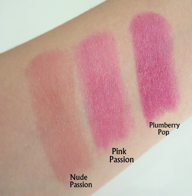 bareMinerals Pop of Passion Lip Oil-Balm swatches