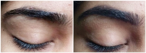 eyebrow before and after