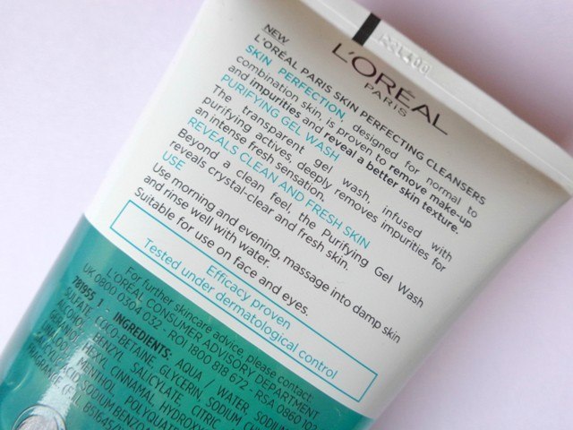 loreal skin perfection purifying gel wash review3