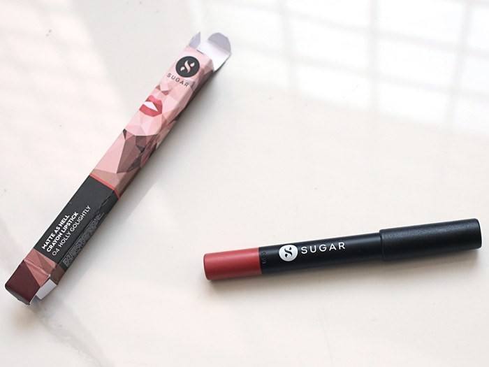 Sugar Cosmetics Matte As Hell Lipstick Crayon Review, Swatch, FOTD
