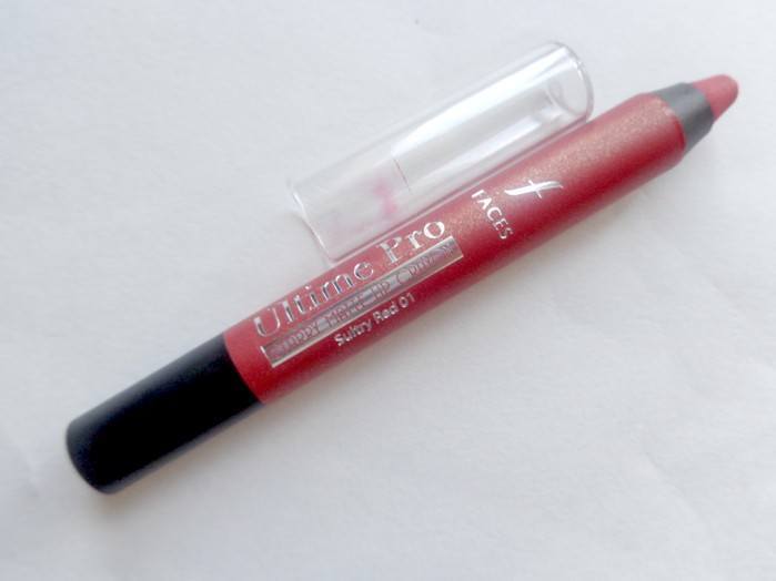 Faces Ultime Pro Sultry Red Starry Matte Lip Crayon Review