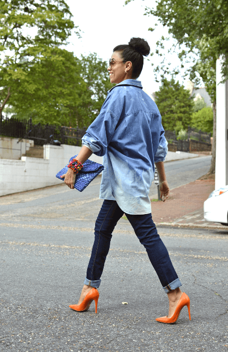 Tie Dyed Denim Shirt Outfit