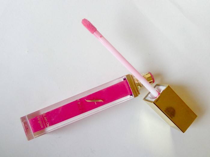 bright pink lip gloss