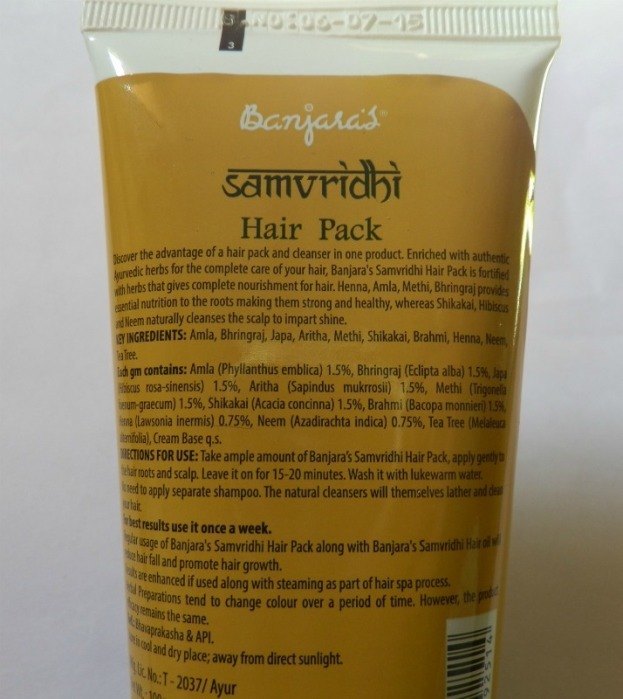 Banjara's Samvridhi Hair Pack Review