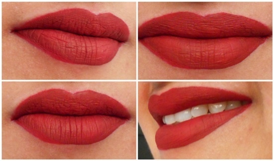 matte lipstick lip swatch