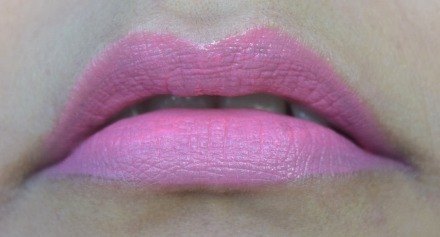 Bright pink lips